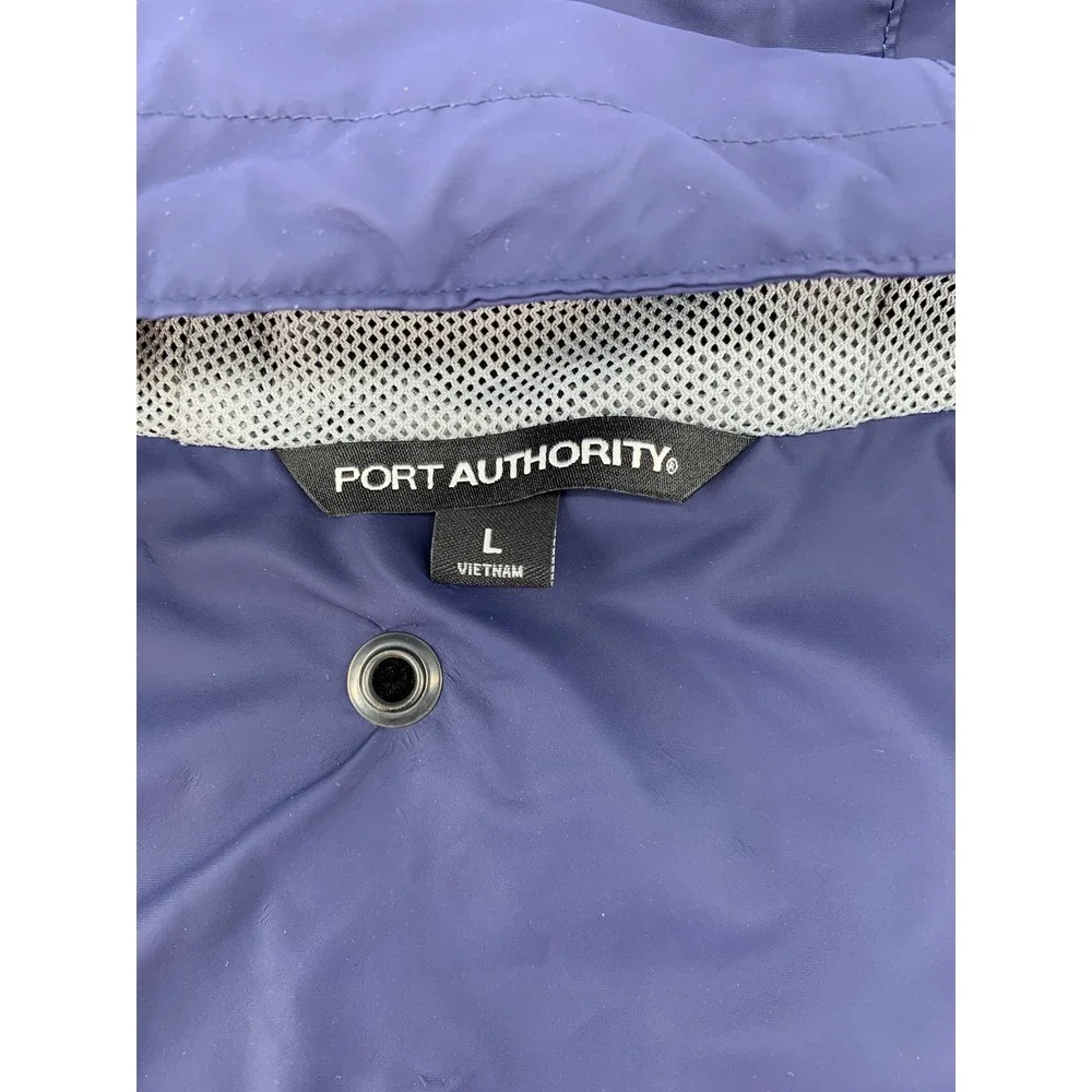 Port Authority Coast Tours Lightweight Hooded Windbreaker‎ Jacket Men's L Blue